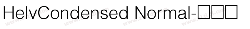 HelvCondensed Normal字体转换